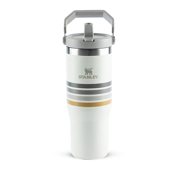 Stanley Tumbler Térmico Flip Straw Cream Ash Stripes 887ml