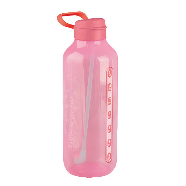 Tupperware Garrafa Aquavibe com Canudo 2L Rosa Quartzo