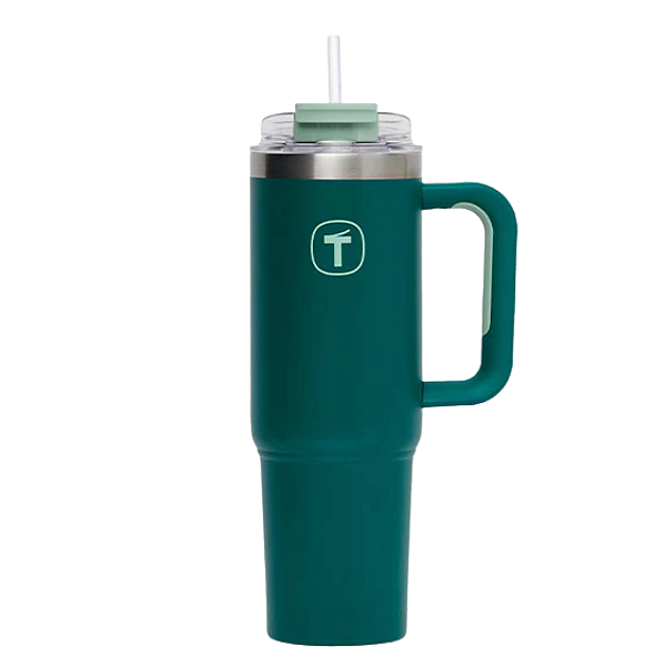 Tupperware Copo Térmico Big T com canudo 1,1L Verde Mistério