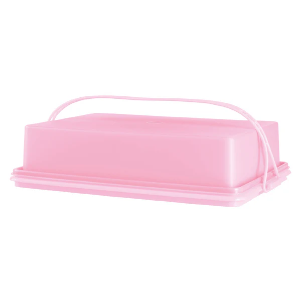 Tupperware Big Cake Retangular Rosa