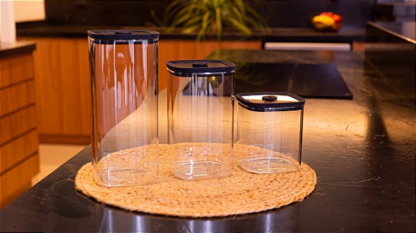 Meu Pote Kit de Modulares de Vidro GlassUP 3 Peças 800ml/1,3L/1,7L
