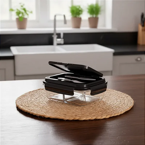 Meu Pote Marmita Mania de Vidro 980ml