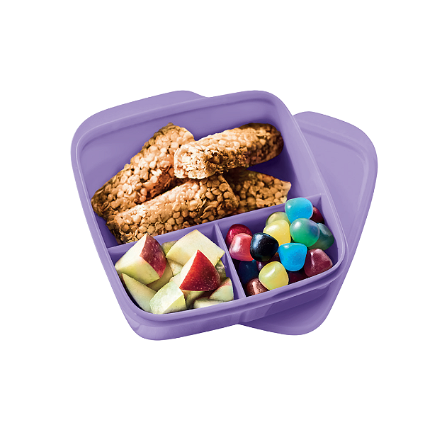 Tupperware Basic Line com Divisória 550ml Lilás Sorbet