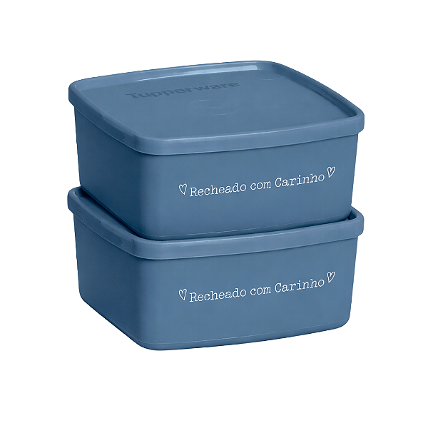 Tupperware Jeitosinho 400ml Recheado com carinho - Kit com 2