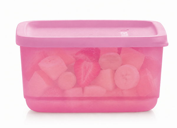 Tupperware Refri Line Quadrado 650ml Rosa Tutu