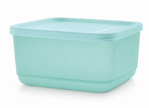 Tupperware Refri Line Quadrado 650ml Verde Aquamarine