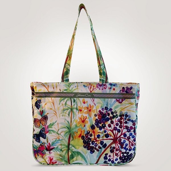 zippered tote bolsa with pockets