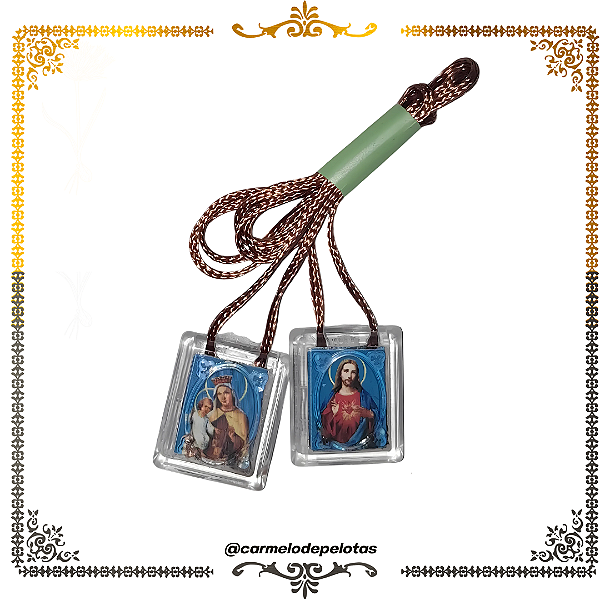 Escapulário com capinha de plástico