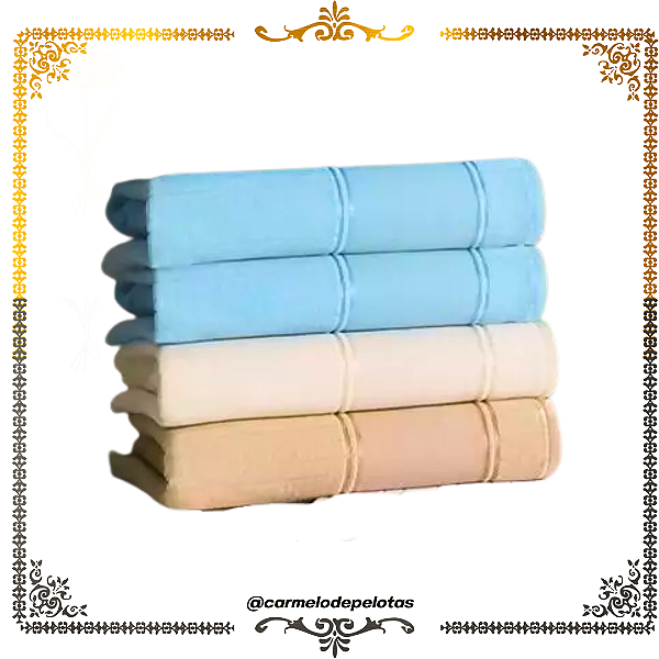 Toalha de Banho Aveludada Bordada (Avulsa)