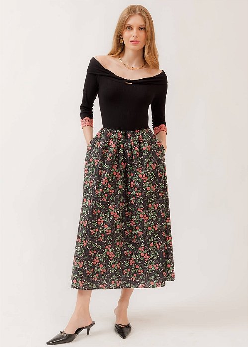 VESTIDO MIDI MORRO DOS VENTOS UIVANTES