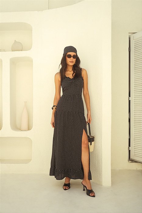 VESTIDO LONGO POÁ  ALÇA