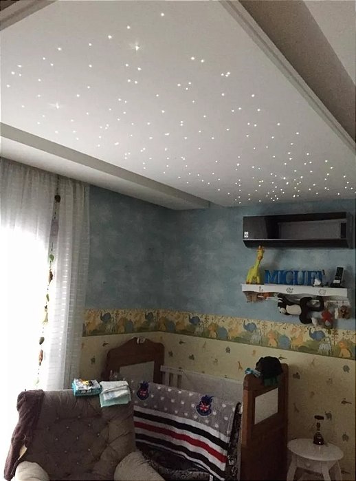Kit Céu Noturno Iluminação Fibra Ótica Efeito Estrelado 50 Pontos Rgb(colorido)