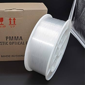 Bobina de fibra ótica para Iluminação decorativa efeito estrelado, 0,5mm, 6 mil metros de fibra ótica