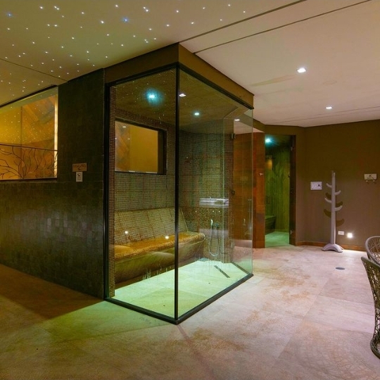 Iluminação Céu Noturno com Efeito Estrelado para saunas.