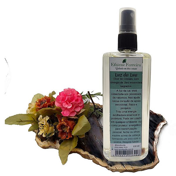 Elixir Luz da Lua - Aromatizador com Óleos Essenciais e Cristais