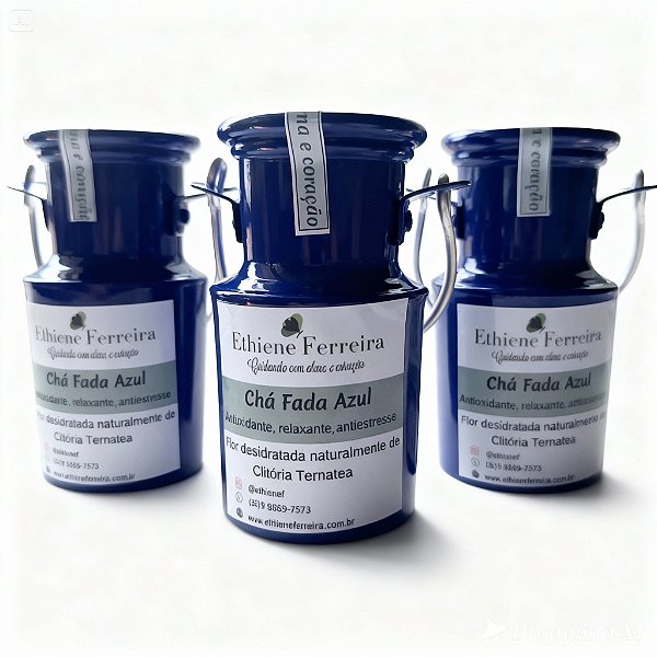 Kit 3 Chás Fada Azul