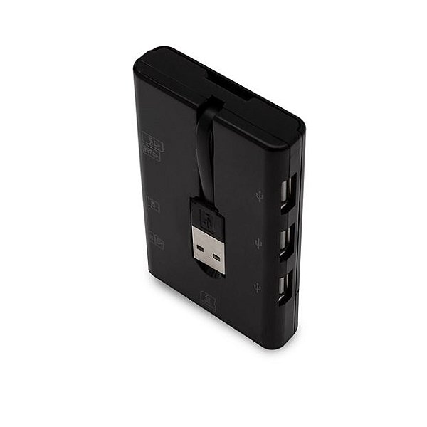 Hub Usb 3 Portas 2.0 Leitor De Cartão SD
