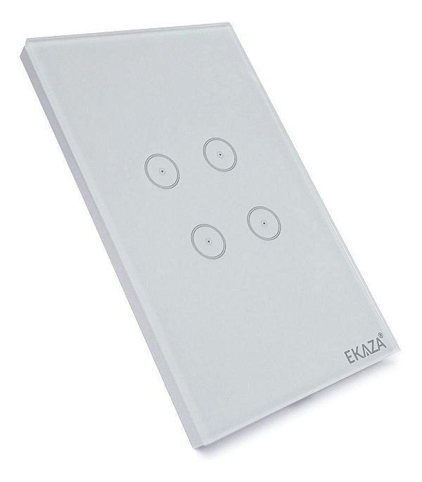 Interruptor Inteligente Wifi 4 Botões Para Automação - Ekaza