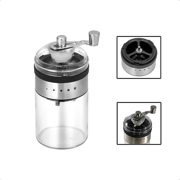 Moedor Café Triturador Cerâmica Manual Regulagem de Moagem
