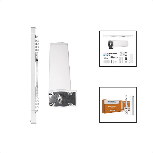 Cortina Inteligente Zigbee Motorizada Trilho 4 Mts Automação