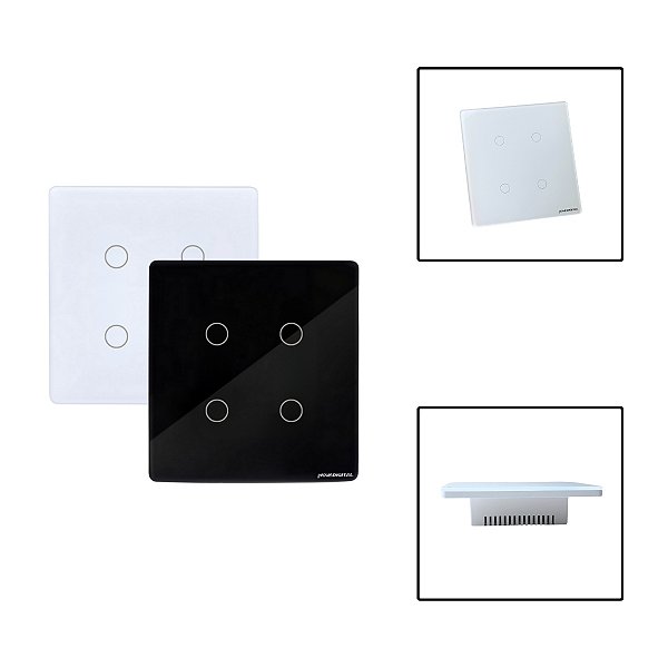Interruptor Inteligente Zigbee 4 Botões Touch
