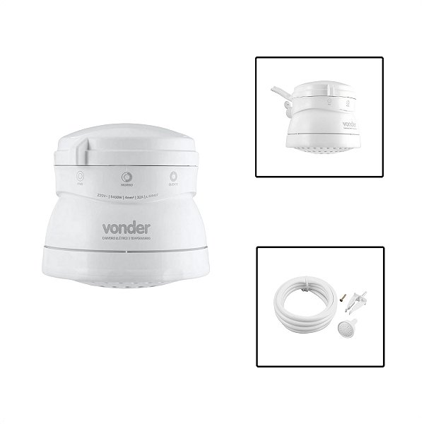 Ducha Chuveiro Branco 3 Temperaturas 220V 5400W