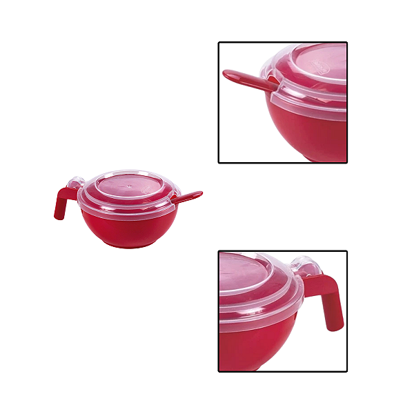 Acucareiro C/ Colher Vermelho
