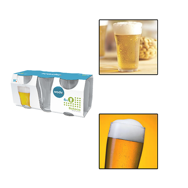 Jogo de 6 Copos Boteco 200ml