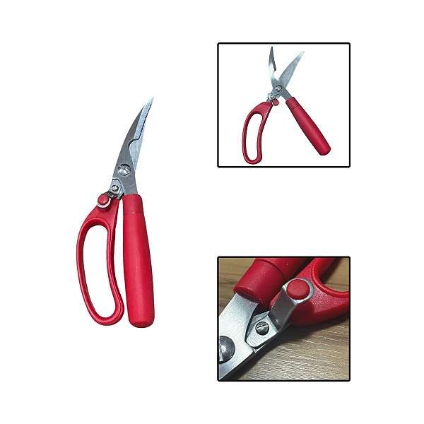 Tesoura Para Desossar Frango Carne Trava Inox