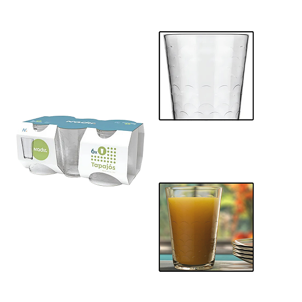 Jogo de 6 Copos Tapajos 190ml