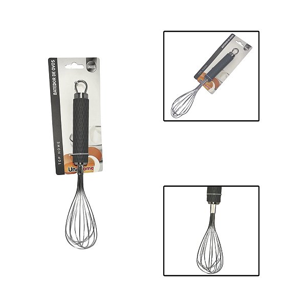 Batedor Fue Fouet Ovos Aço Inox Silicone