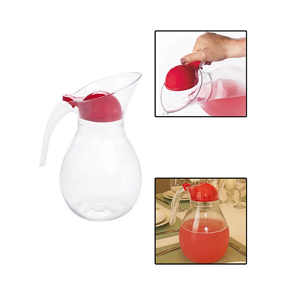 Jarra de Plastico C/ Tampa e Alca 2L