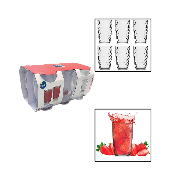 Jogo de 6 Copos Poema 300ml