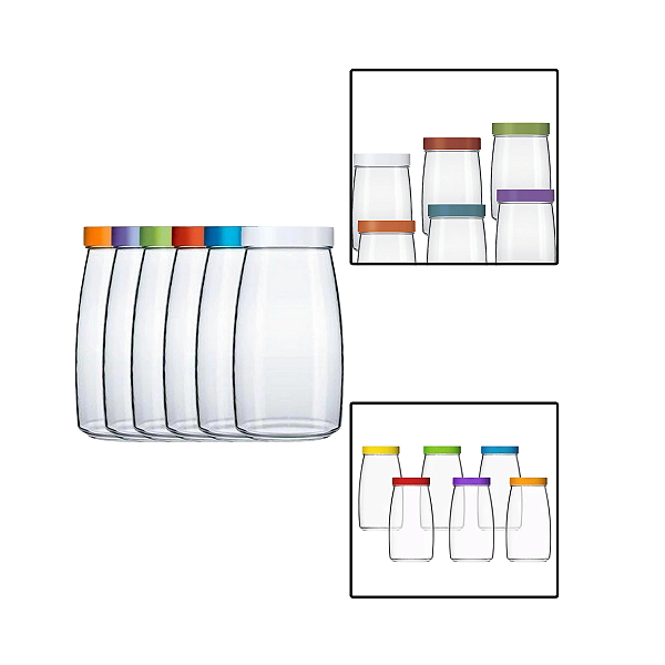 Pote de Vidro Mandacaru 2L C/ Tampa Cor Sortida