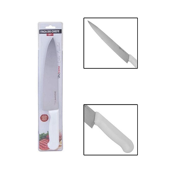 Faca Do Chef Profissional Aço Inox 10" Linha Essential