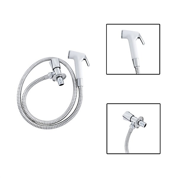 Ducha Higiênica Chuveirinho Abs Branco 1,20m 1/2"