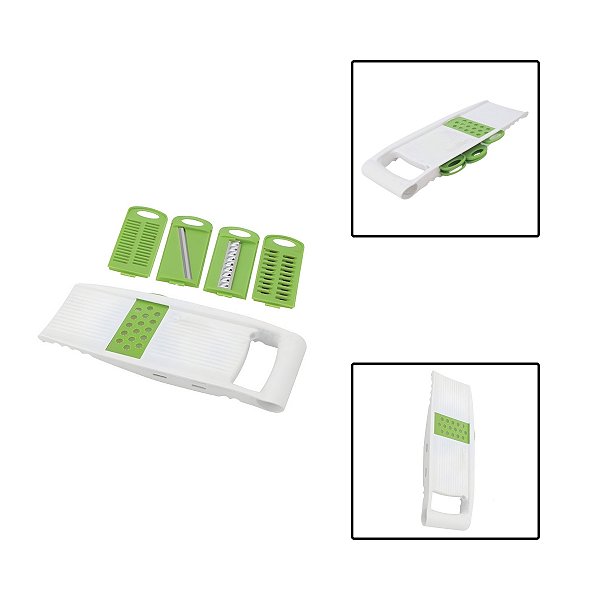 Ralador Fatiador Mandolin 5 Lâminas Inox Frutas Legumes