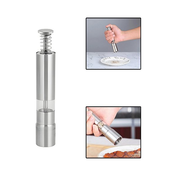 Moedor Manual Sal Pimenta Temperos Grãos Alumínio