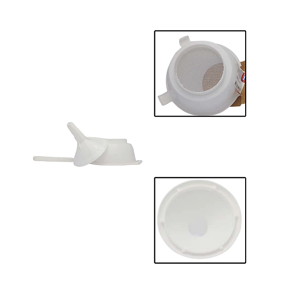 Peneira de Plástico Grande C/ Funil Encaixável