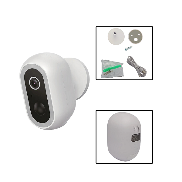 Câmera Inteligente À Bateria Wifi Nuvem Alexa Google