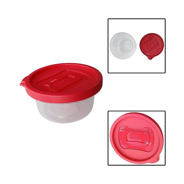 Pote Redondo Com Tampa Clic 250ML