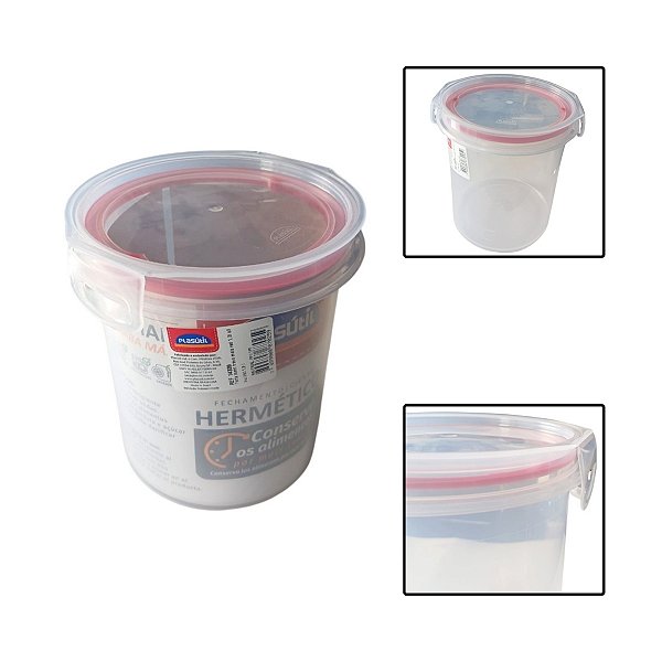 Porta Mantimentos Trava Mais Redondo 1,2L