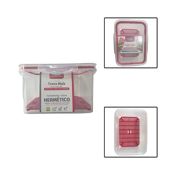 Pote Trava Mais 4L com Escorredor