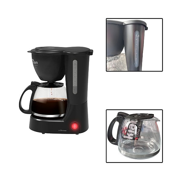 Cafeteira Elétrica Preta 18 xícaras 127V