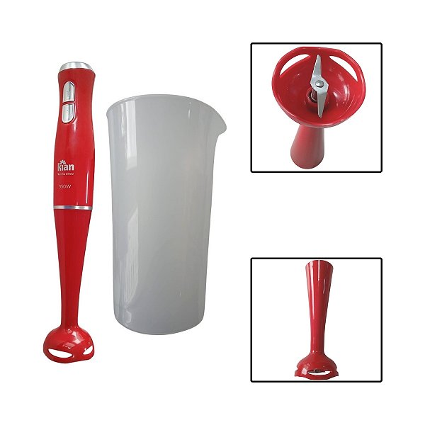 Mixer Com Copo Vermelho 2 Velocidades 350W 127V