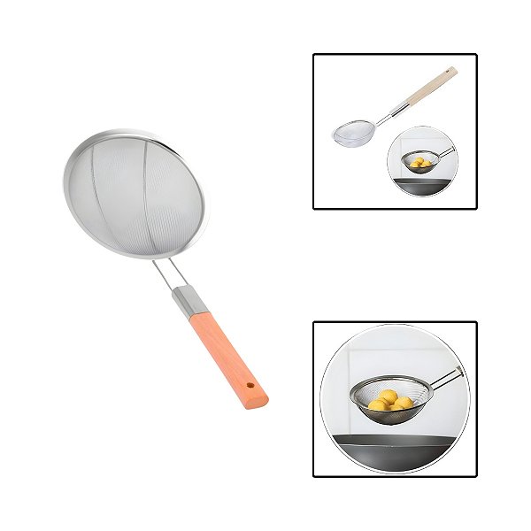 Peneira Escumadeira Para Frituras