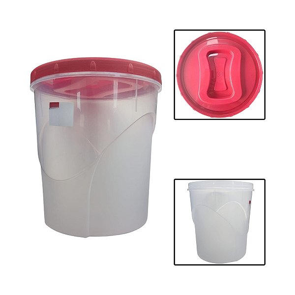 Pote Redondo Tampa Rosca Clic 7,6L