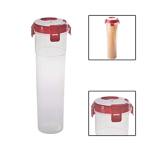 Pote Porta Massas Tampa Rosca Clic Dosadora