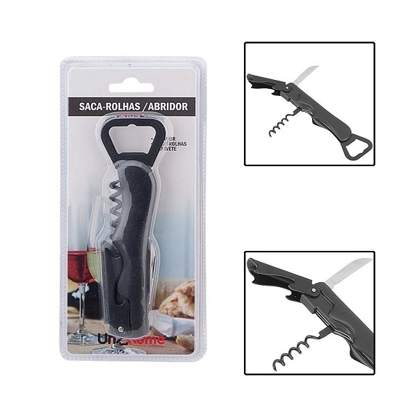 Saca-Rolhas Abridor de Garrafa Portátil