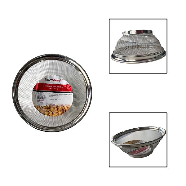 Escorredor De Arroz Em Metal Pequeno 22 CM